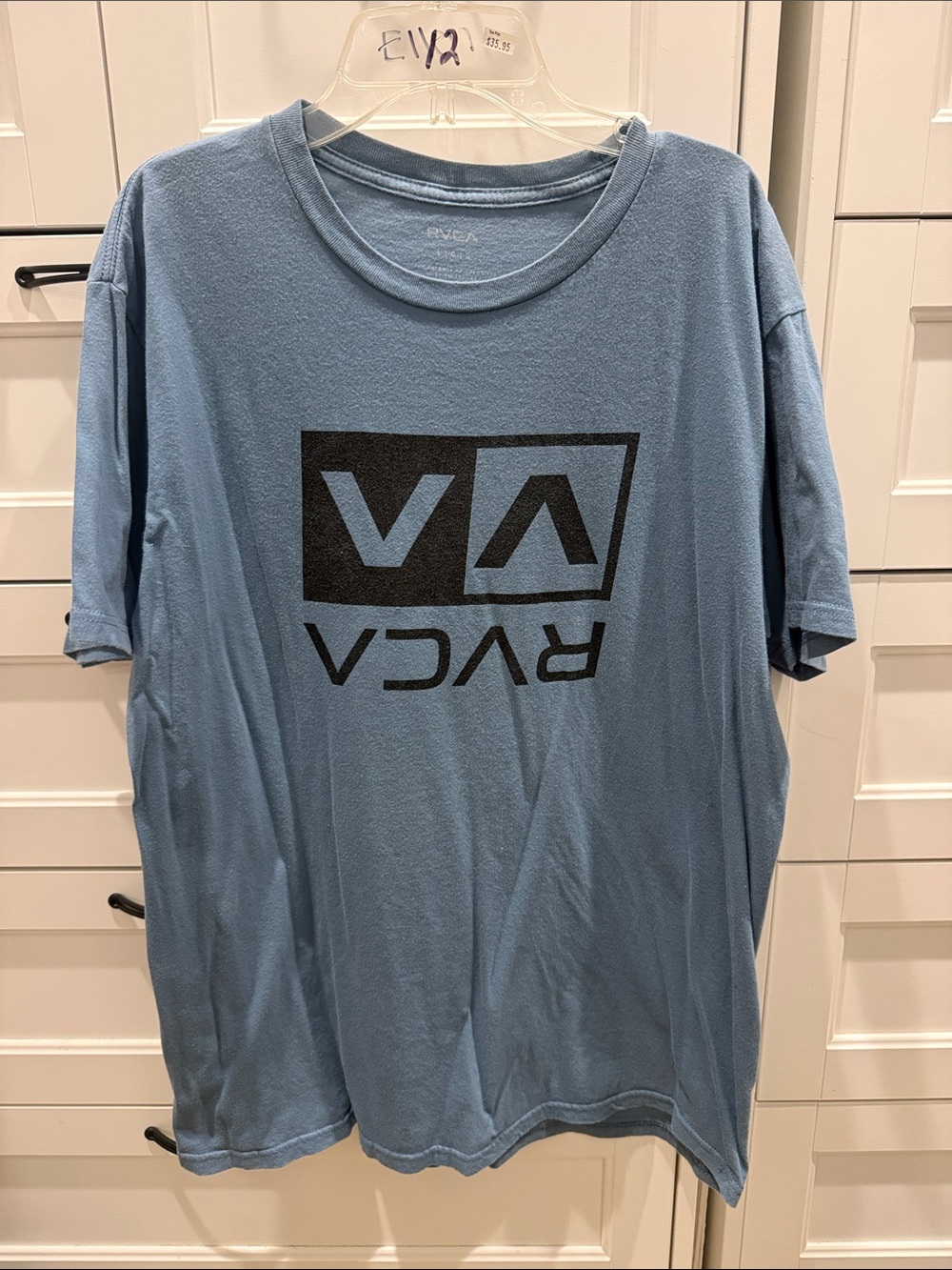 RVCA Men’s Slate Blue Short Sleeve Logo Tee